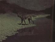 Frederic Remington Moonlight,Wolf (mk43) France oil painting artist